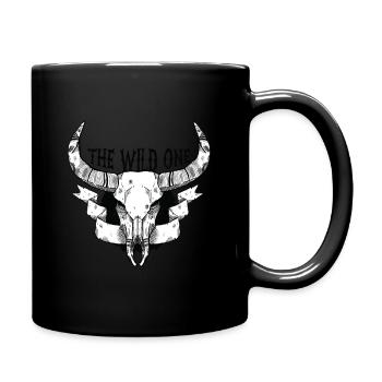 Totenkopf - Tasse einfarbig - Schwarz - Rechts