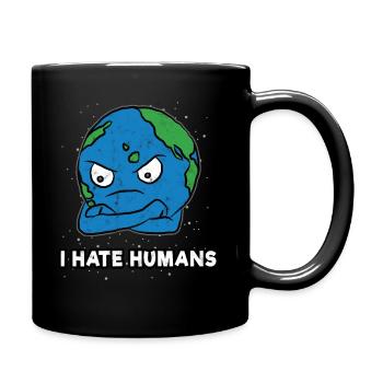 Pollution Mère Terre - Mug uni - noir - Droite