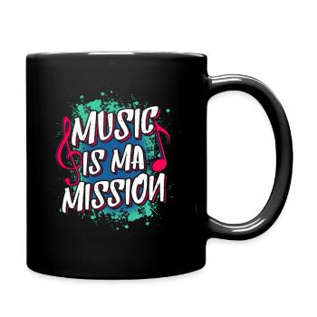la musique est ma mission - Mug uni - noir - Droite