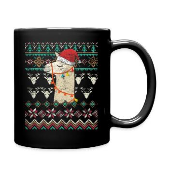 Lama Christmas Alpagas animaux Chameau Noël - Mug uni - noir - Droite