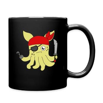 The Small But Adorable Dumbo Octopus Tshirt - Full Colour Mug - black - Right