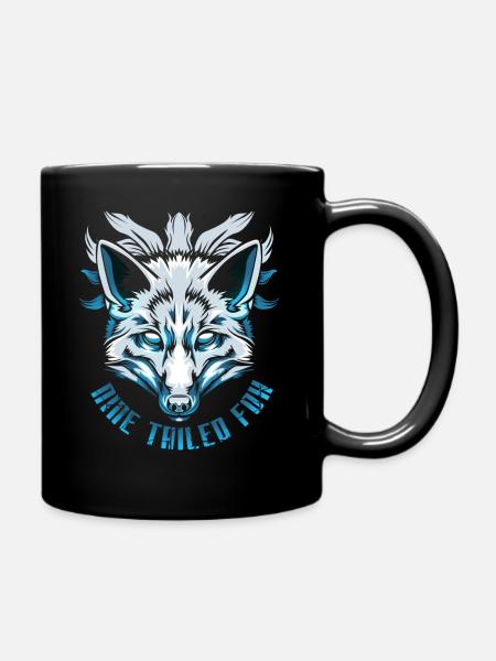 Silver Fox Fox Foxes Japan Gift - Full Colour Mug - black