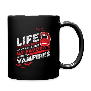 Vampir - Tasse einfarbig - Schwarz - Rechts