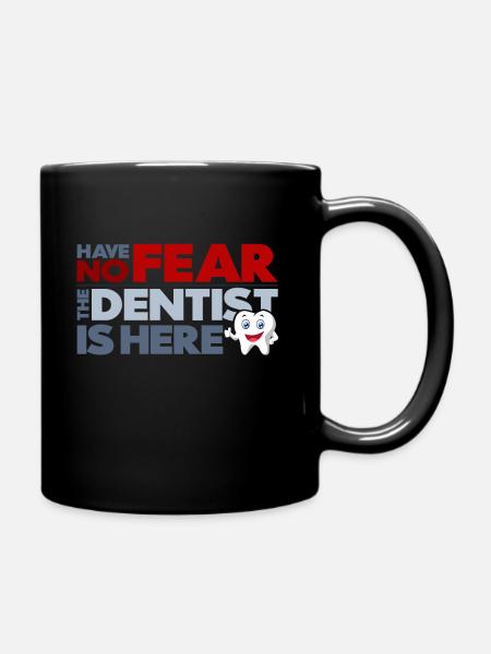 The dentist is here - Full Colour Mug - black