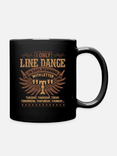 Line dance - Full Colour Mug - black
