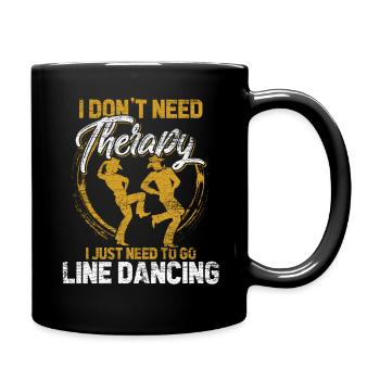 Linedance - Tasse einfarbig - Schwarz - Rechts