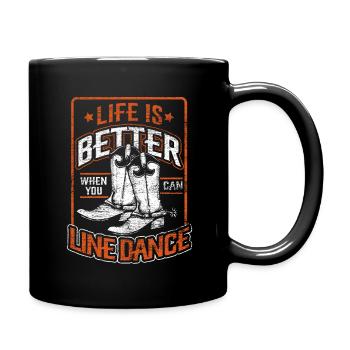 line dance - Full Colour Mug - black - Right