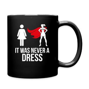 Frauen T-shirt Umhang Geschenk Emanze lustig - Tasse einfarbig - Schwarz - Rechts