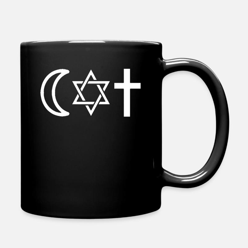 Religion coexiste Islam Judaïsme Christianisme - Mug uni - noir