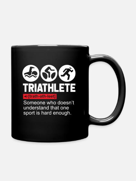Triathlet - Tasse einfarbig - Schwarz