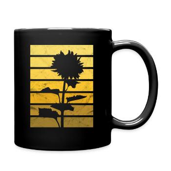 Jardinier jardinier fleuriste fleur fleur de tournesol - Mug uni - noir - Droite
