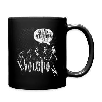 Evolution Darwin Forschung Wissenschaft Geschenk - Tasse einfarbig - Schwarz - Rechts