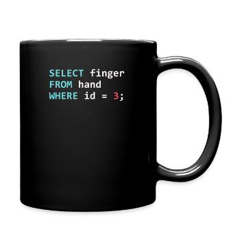 SQL Query - Tasse einfarbig - Schwarz - Rechts