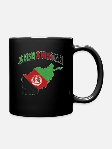 Afghanistan Flag Country Patriot Middle East - Full Colour Mug - black