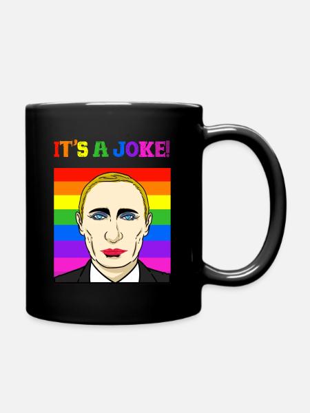 Poutine blague politicien satire gay Pride cadeau - Mug uni - noir