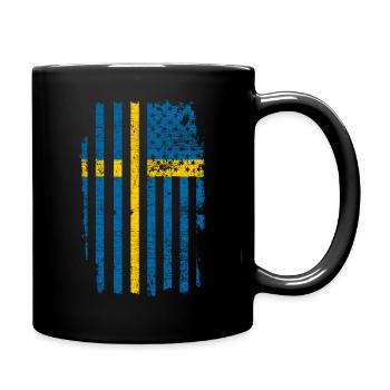 Drapeau des États-Unis - Mug uni - noir - Droite