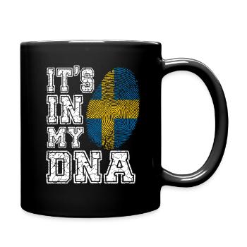 DNA Schweden T-shirt - Tasse einfarbig - Schwarz - Rechts