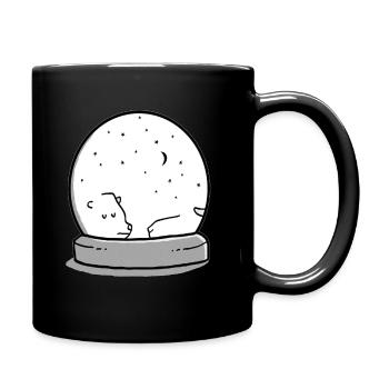 Ours polaire endormi - Mug uni - noir - Droite