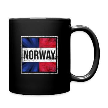 Norwegen - Tasse einfarbig - Schwarz - Rechts
