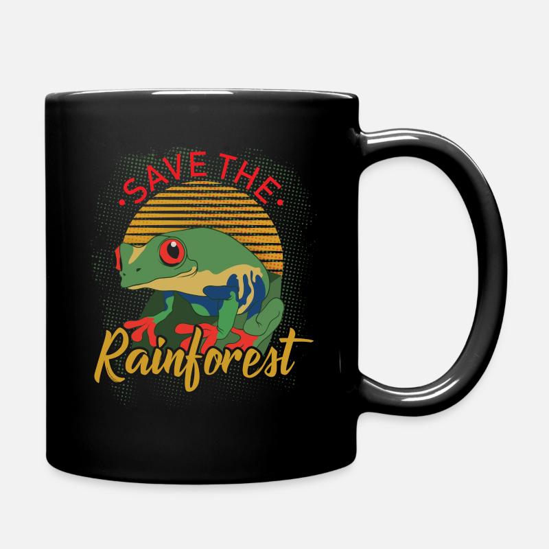 Regenwald - Tasse einfarbig - Schwarz