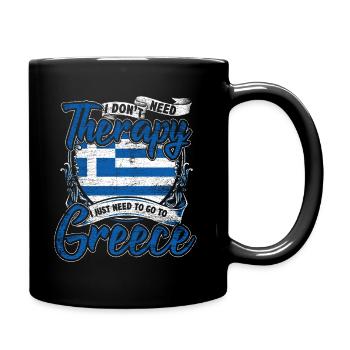 Griechenland - Tasse einfarbig - Schwarz - Rechts