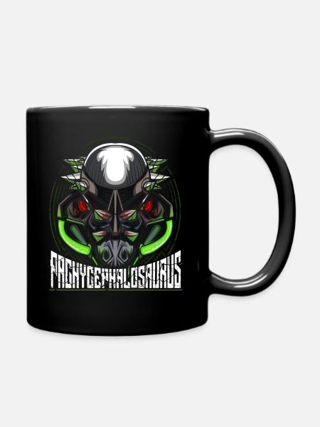 Cyborg Pachycephalosaurus Dinosaure Scifi - Mug uni - noir