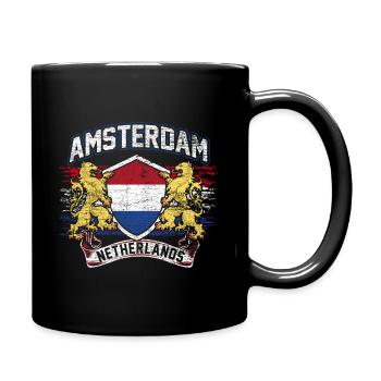 Amsterdam - Full Colour Mug - black - Right