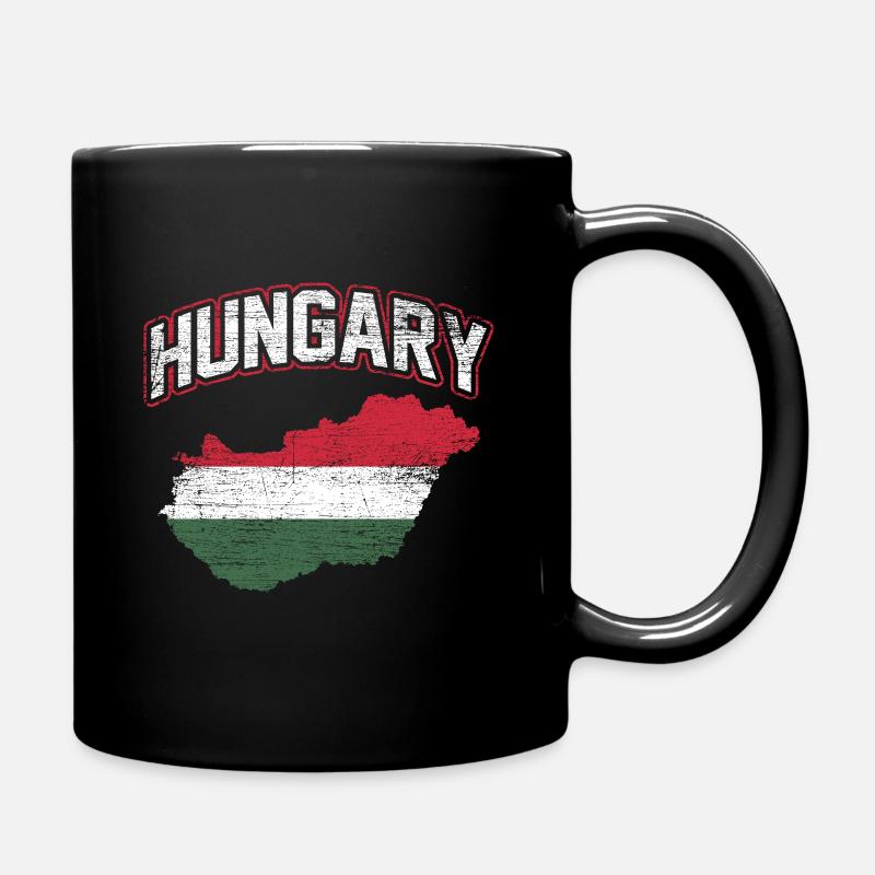 Ungarn - Tasse einfarbig - Schwarz