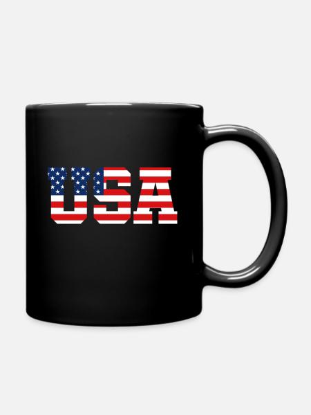 USA - Tasse einfarbig - Schwarz