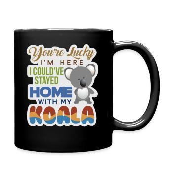 Süßes Koala Tier Liebe Australien Geschenk Kinder - Tasse einfarbig - Schwarz - Rechts