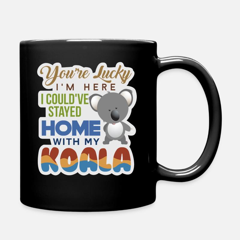 Süßes Koala Tier Liebe Australien Geschenk Kinder - Tasse einfarbig - Schwarz