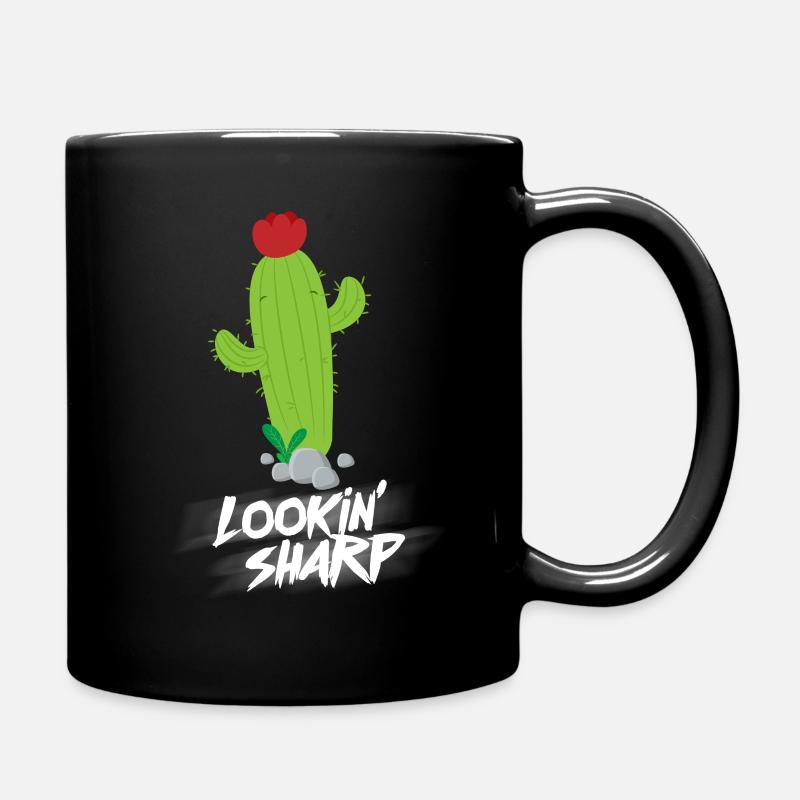 Lustig Kaktus Humor Pflanze Witz Geschenk Idee - Tasse einfarbig - Schwarz