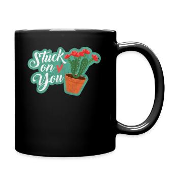 Cactus Word Joke Humor Love Gift Idea For Woman - Full Colour Mug - black - Right