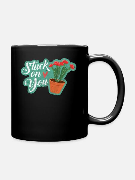 Kaktus Wortwitz Humor Liebe Geschenk Idee Für Frau - Tasse einfarbig - Schwarz