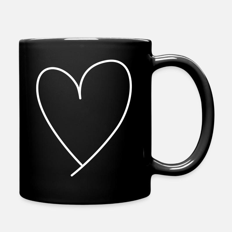 cœur - Mug uni - noir