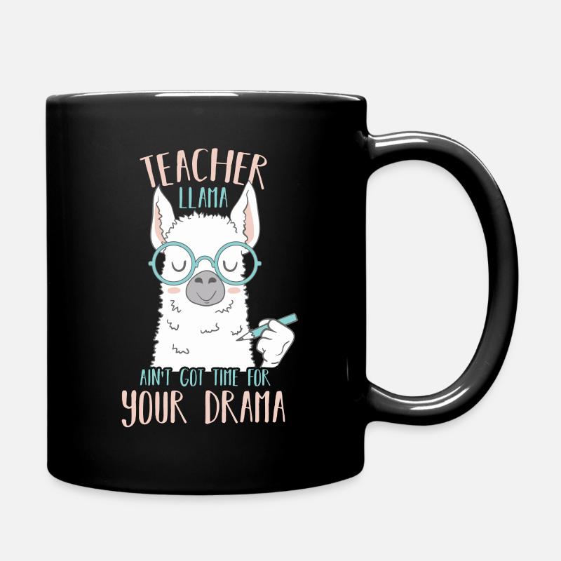 Teacher Llama - Full Colour Mug - black