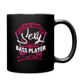 Bassist - Tasse einfarbig - Schwarz - Rechts