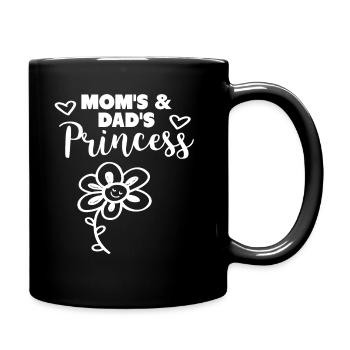 Fille de cadeau de princesse de maman et papa - Mug uni - noir - Droite