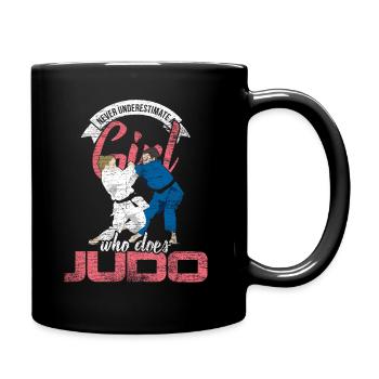 Judo Mädchen Frau Kämpferin Sportlerin Japan - Tasse einfarbig - Schwarz - Rechts