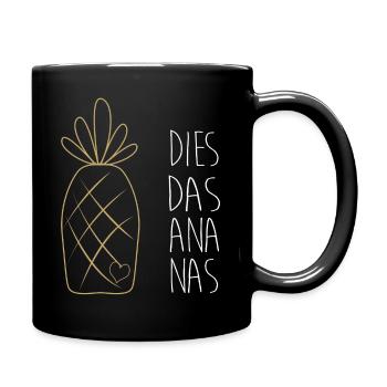 ananas - Mug uni - noir - Droite