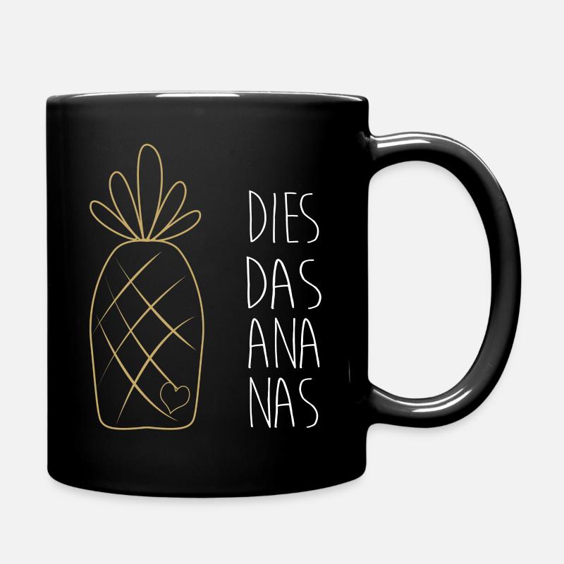 Ananas - Tasse einfarbig - Schwarz