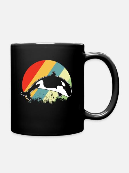 killer whale - Full Colour Mug - black