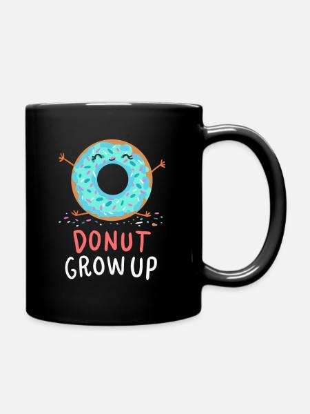 Donut grandit cadeau enfant fille fils bébé - Mug uni - noir