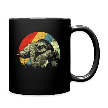 Sloth animal sleeping fatigue laziness - Full Colour Mug - black - Right