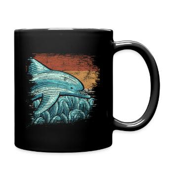 Delfin - Tasse einfarbig - Schwarz - Rechts