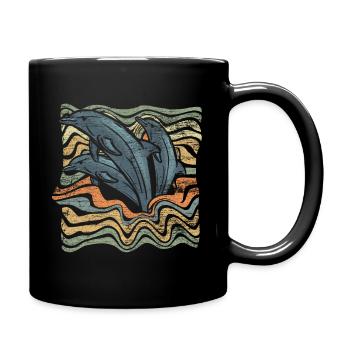 Delphin - Tasse einfarbig - Schwarz - Rechts