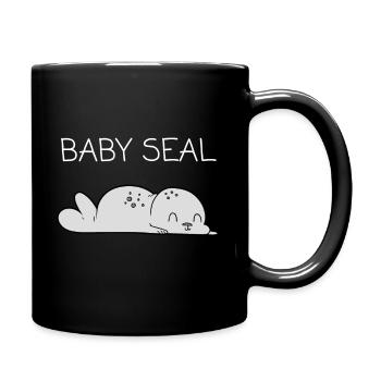 Seal baby - Full Colour Mug - black - Right