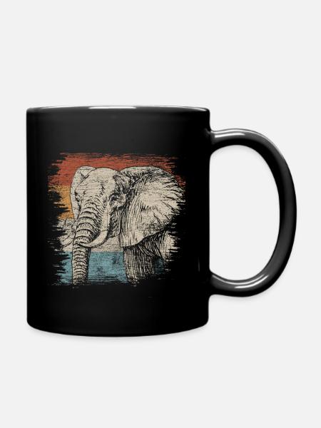 Elefant - Tasse einfarbig - Schwarz
