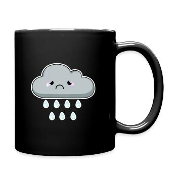 nuage de pluie - Mug uni - noir - Droite