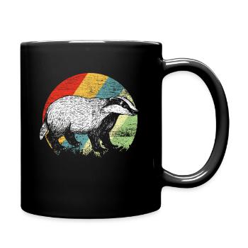 Dachs - Tasse einfarbig - Schwarz - Rechts